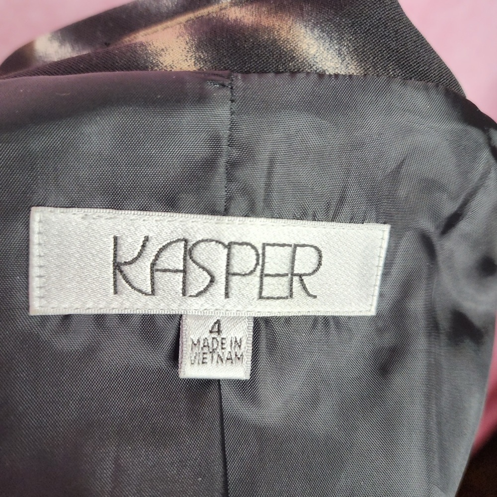 179. Kasper Animal Print Blazer Jacket Women’s Size 4 - Picture 2 of 6